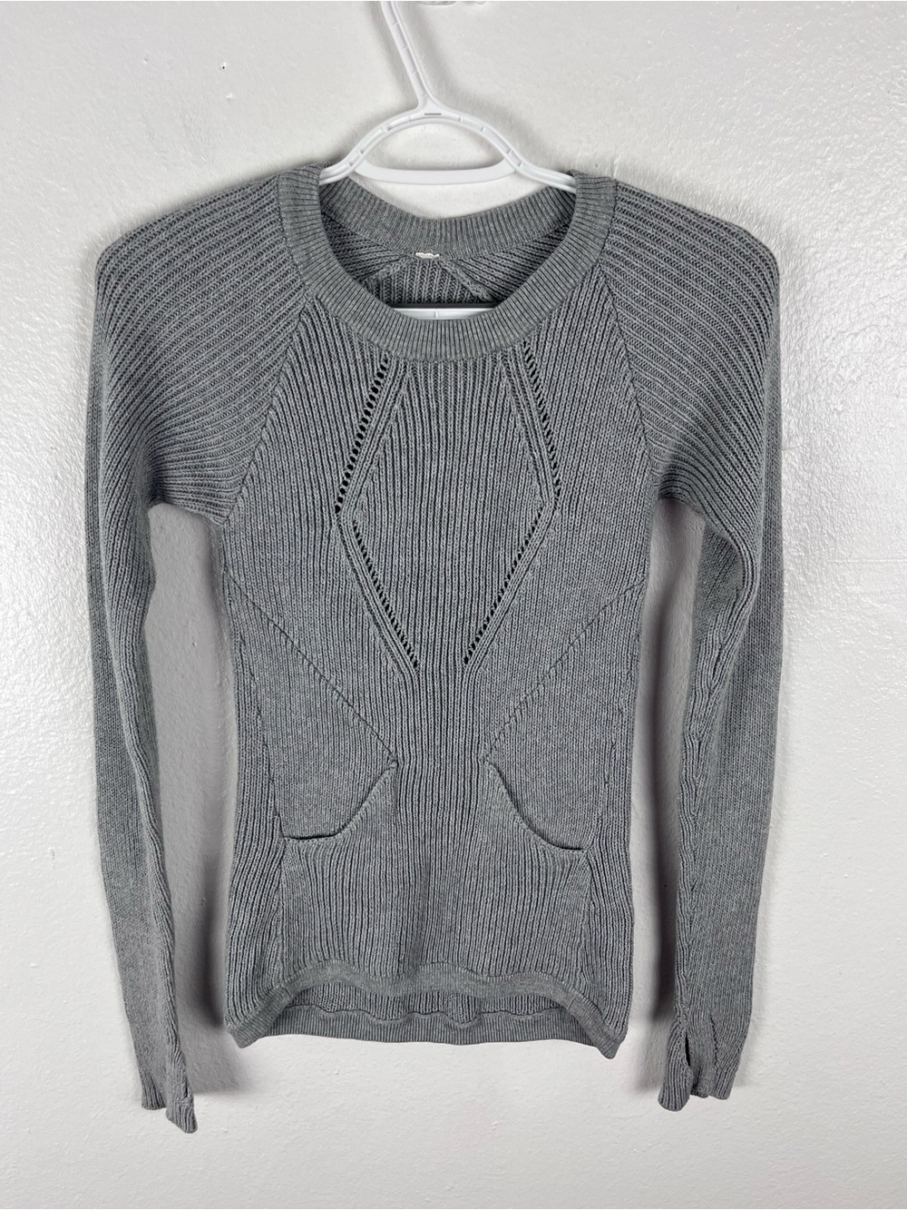 LULULEMON The Sweater The Better Gray Knit Long Sleeves Sweater